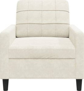 vidaXL Fotel, kremowy, 60 cm, obity aksamitem 4