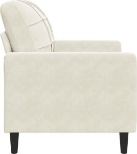 vidaXL Fotel, kremowy, 60 cm, obity aksamitem 5