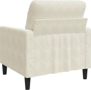 vidaXL Fotel, kremowy, 60 cm, obity aksamitem 6
