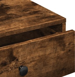 vidaXL Stolik kawowy, przydymiony dąb, 90x90x28 cm 8