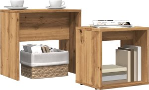 vidaXL Stoliki kawowe, wsuwane jeden po drugi, 2 szt., dąb artisan 3