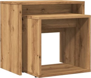 vidaXL Stoliki kawowe, wsuwane jeden po drugi, 2 szt., dąb artisan 7