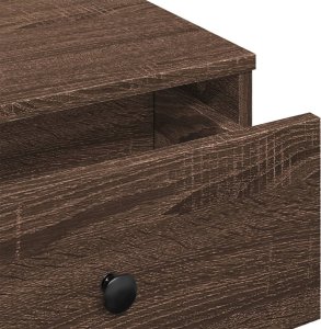 vidaXL Stolik kawowy, brązowy dąb, 90x90x28 cm 8