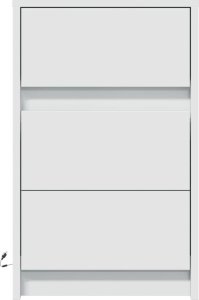 vidaXL Szafka nocna z LED, biała 6