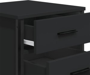 vidaXL Szafki nocne 2 szt. czarne 40x30x40 cm 9