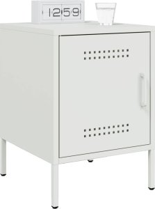 vidaXL Szafka nocna, biała, 36x39x50,5 cm, stal 4