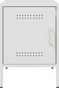 vidaXL Szafka nocna, biała, 36x39x50,5 cm, stal 6