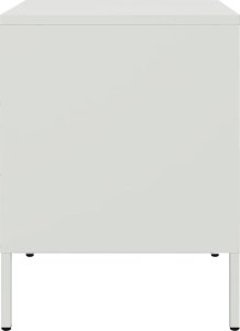 vidaXL Szafka nocna, biała, 36x39x50,5 cm, stal 7