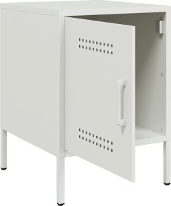 vidaXL Szafka nocna, biała, 36x39x50,5 cm, stal 9