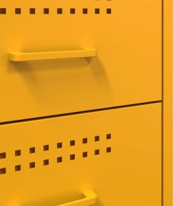 vidaXL Szafki nocne, 2 szt., musztardowe, 36x39x50,5 cm, stal 11