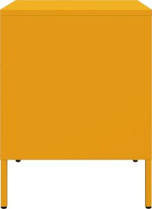 vidaXL Szafki nocne, 2 szt., musztardowe, 36x39x50,5 cm, stal 7