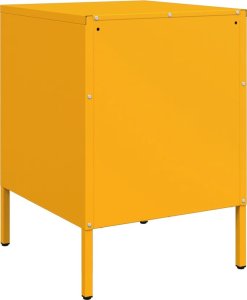 vidaXL Szafki nocne, 2 szt., musztardowe, 36x39x50,5 cm, stal 8