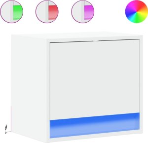 vidaXL Wiszące szafki nocne z LED, 2 szt., białe 2