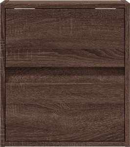 vidaXL Wiszące szafki nocne z LED, 2 szt., brązowy dąb 6