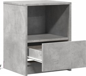 vidaXL Szafka nocna z LED, szarość betonu 12