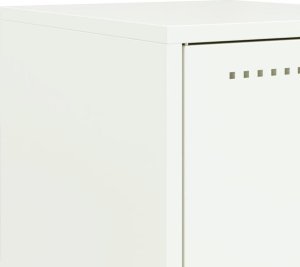vidaXL Szafki nocne, 2 szt., białe, 36x39x60,5 cm, stal 11
