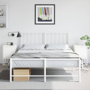 vidaXL Szafki nocne, 2 szt., białe, 36x39x60,5 cm, stal 3