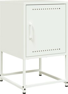 vidaXL Szafki nocne, 2 szt., białe, 36x39x60,5 cm, stal 6