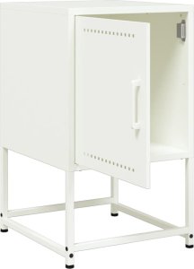 vidaXL Szafki nocne, 2 szt., białe, 36x39x60,5 cm, stal 10