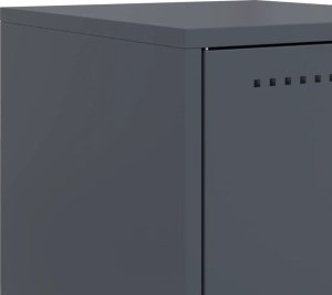 vidaXL Szafki nocne, 2 szt., antracytowe, 36x39x60,5 cm, stal 11