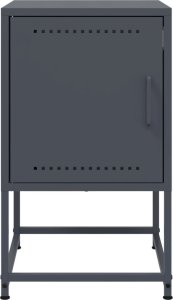 vidaXL Szafki nocne, 2 szt., antracytowe, 36x39x60,5 cm, stal 5