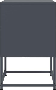 vidaXL Szafki nocne, 2 szt., antracytowe, 36x39x60,5 cm, stal 7