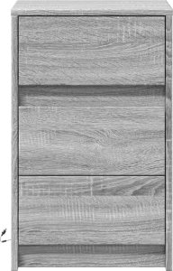 vidaXL Szafka nocna z LED, szary dąb sonoma 6