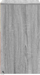 vidaXL Szafka nocna z LED, szary dąb sonoma 7