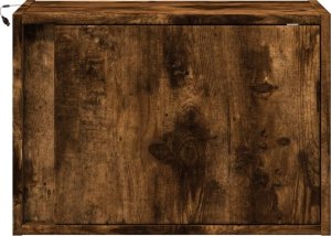 vidaXL Wisząca szafka nocna z podświetleniem LED, przydymiony dąb 6