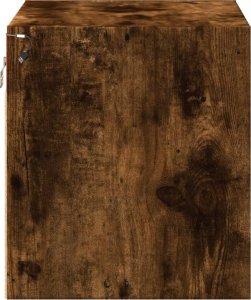 vidaXL Wisząca szafka nocna z podświetleniem LED, przydymiony dąb 8