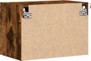 vidaXL Wisząca szafka nocna z podświetleniem LED, przydymiony dąb 9