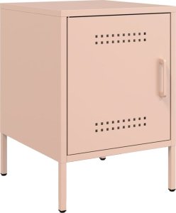 vidaXL Szafki nocne, 2 szt., różowe, 36x39x50,5 cm, stal 5