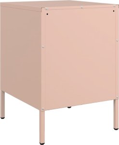 vidaXL Szafki nocne, 2 szt., różowe, 36x39x50,5 cm, stal 8