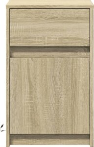 vidaXL Szafka nocna z LED, kolor dąb sonoma 6