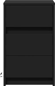 vidaXL Szafka nocna z LED, czarna 6