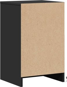 vidaXL Szafka nocna z LED, czarna 8