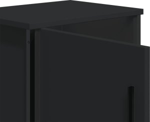 vidaXL Szafka nocna, czarna, 40x30x40 cm, materiał drewnopochodny 9
