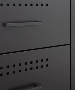 vidaXL Szafki nocne, 2 szt., czarne, 36x39x50,5 cm, stal 11