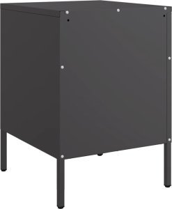 vidaXL Szafki nocne, 2 szt., czarne, 36x39x50,5 cm, stal 8