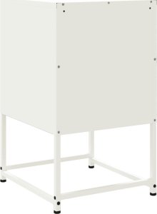 vidaXL Szafki nocne, 2 szt., białe, 36x39x60,5 cm, stal 8