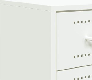 vidaXL Szafki nocne, 2 szt., białe, 36x39x60,5 cm, stal 10