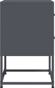 vidaXL Szafki nocne, 2 szt., antracytowe, 36x39x60,5 cm, stal 7