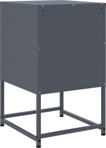 vidaXL Szafki nocne, 2 szt., antracytowe, 36x39x60,5 cm, stal 8