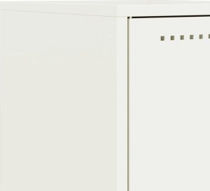 vidaXL Szafka nocna, biała, 36x39x60,5 cm, stal 11