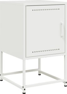 vidaXL Szafka nocna, biała, 36x39x60,5 cm, stal 2