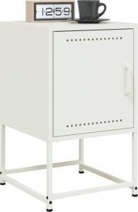 vidaXL Szafka nocna, biała, 36x39x60,5 cm, stal 4