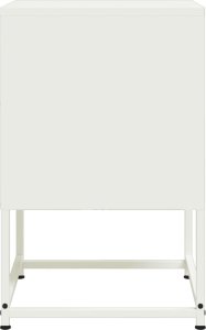 vidaXL Szafka nocna, biała, 36x39x60,5 cm, stal 7