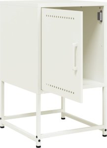 vidaXL Szafka nocna, biała, 36x39x60,5 cm, stal 10