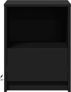 vidaXL Szafki nocne z LED, 2 szt., czarne, materiał drewnopochodny 6