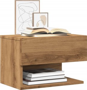 vidaXL Ścienna szafka nocna, dąb artisian 4